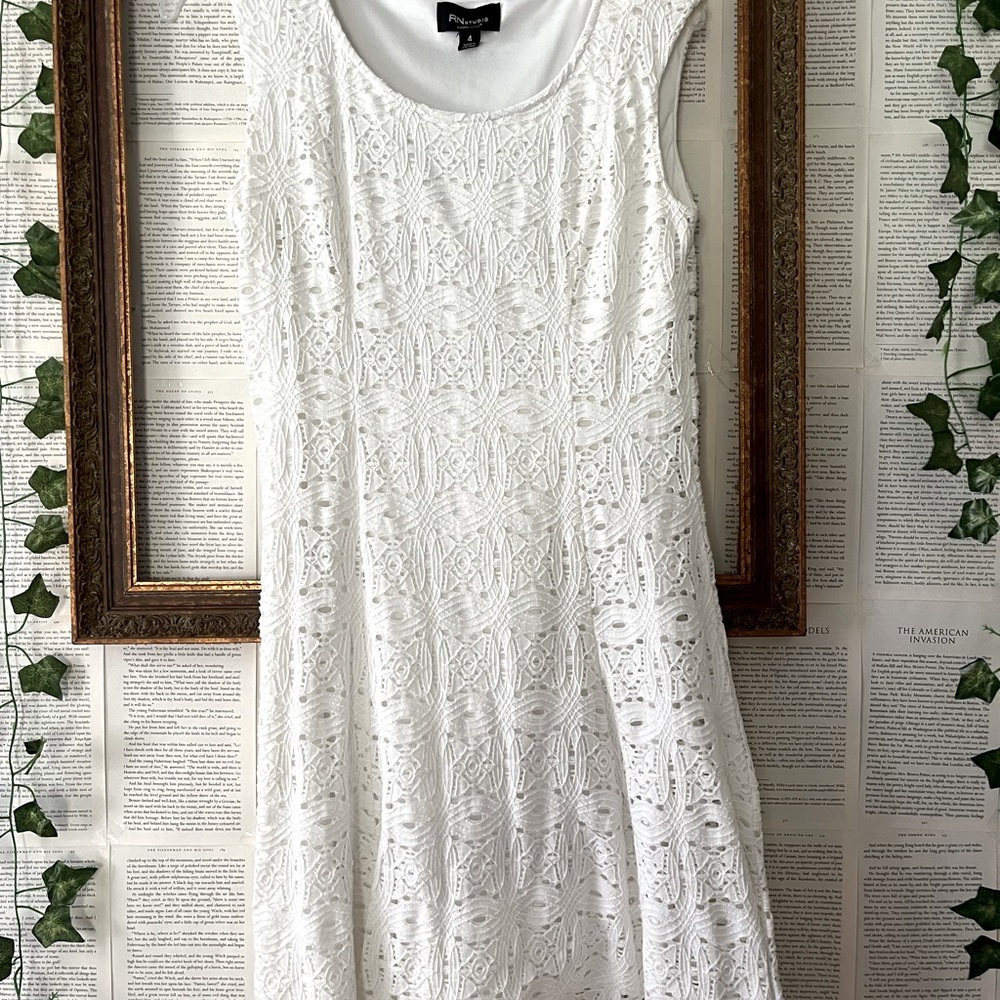 White Laced Casual Dress